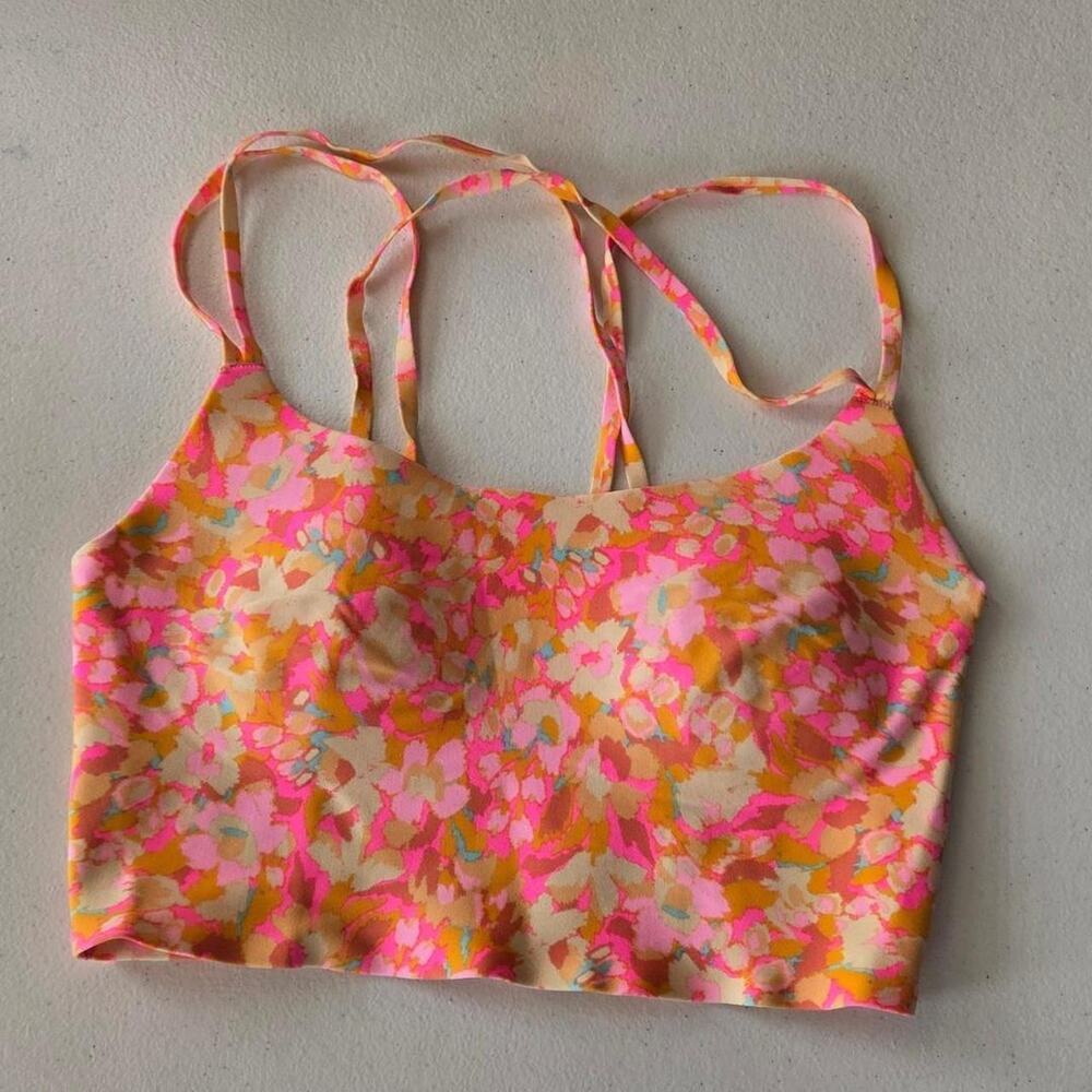 Aerie colorful sports bra with built in cups XS
